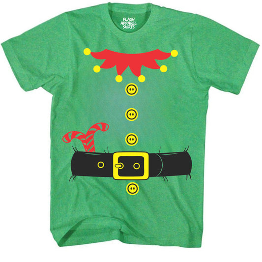 Merry Christmas Elf Novelty Costume T-Shirt Funny Unisex Holiday T-Shirt Spirit Tee Party Gift Size Small to 5XL