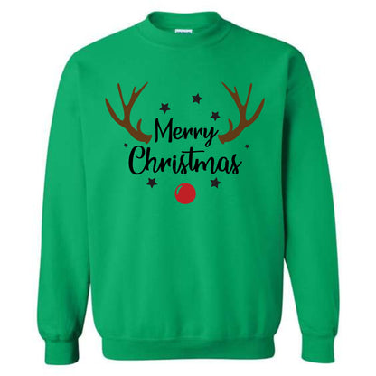 Merry Christmas Reindeer Costume Crewneck Sweatshirt