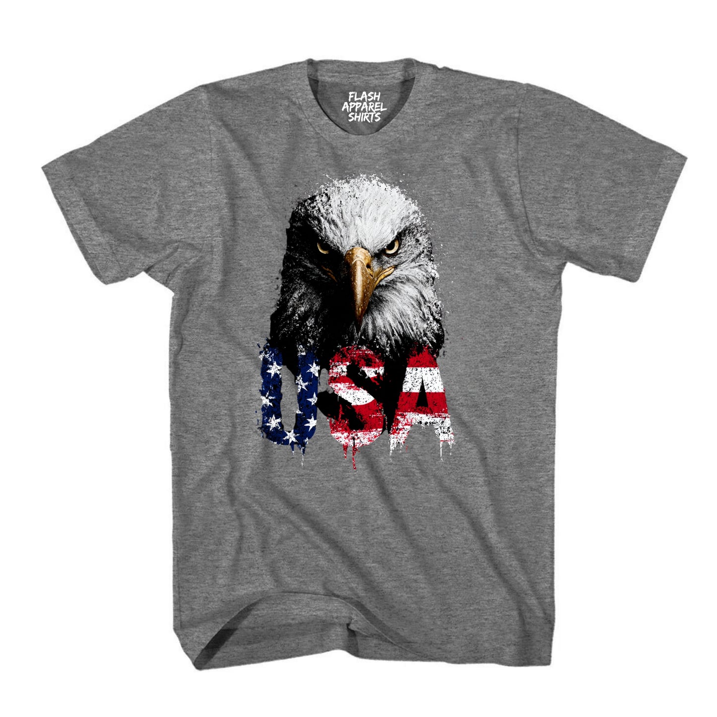 USA Bald Eagle Patriotic Graphic Tee USA T Shirt for 4th of July American Flag Shirt
