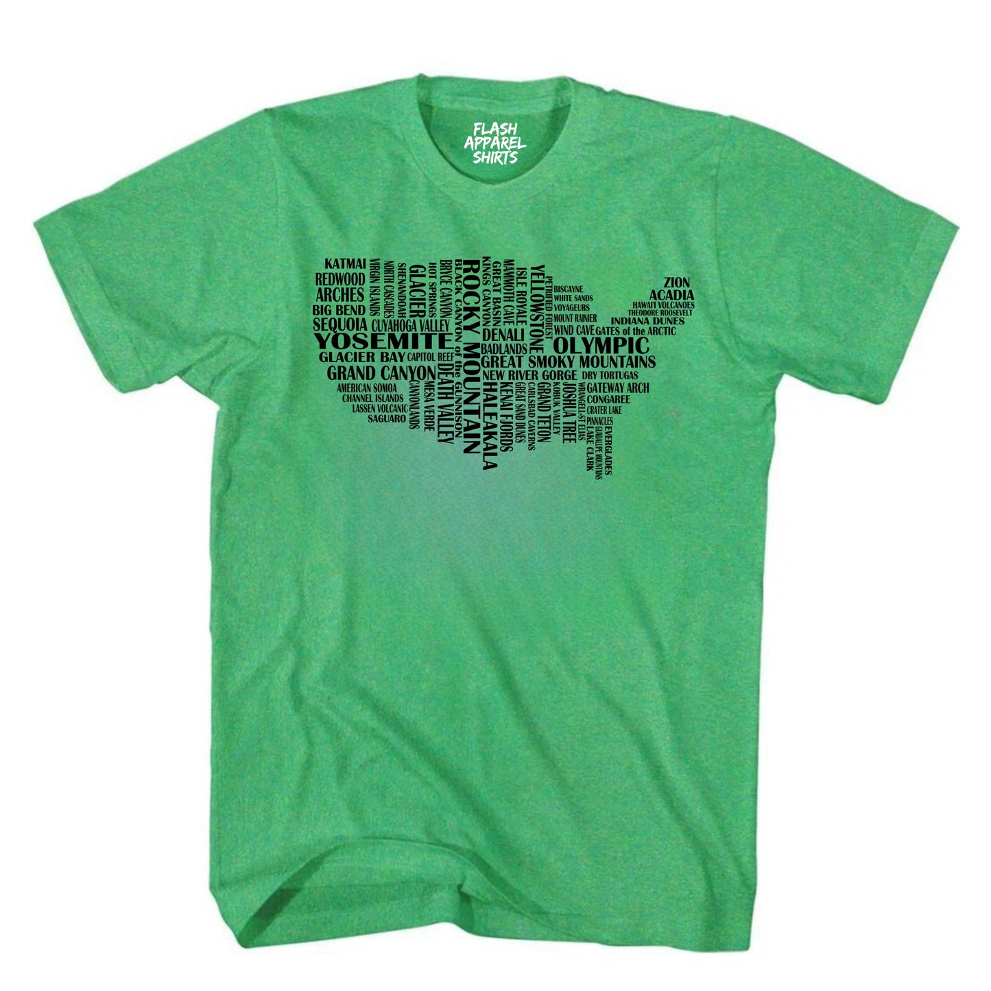 National Parks Shirt USA Map of Parks Collection Camping & Hiking T-Shirt Outdoor Wildlife Nature Tee