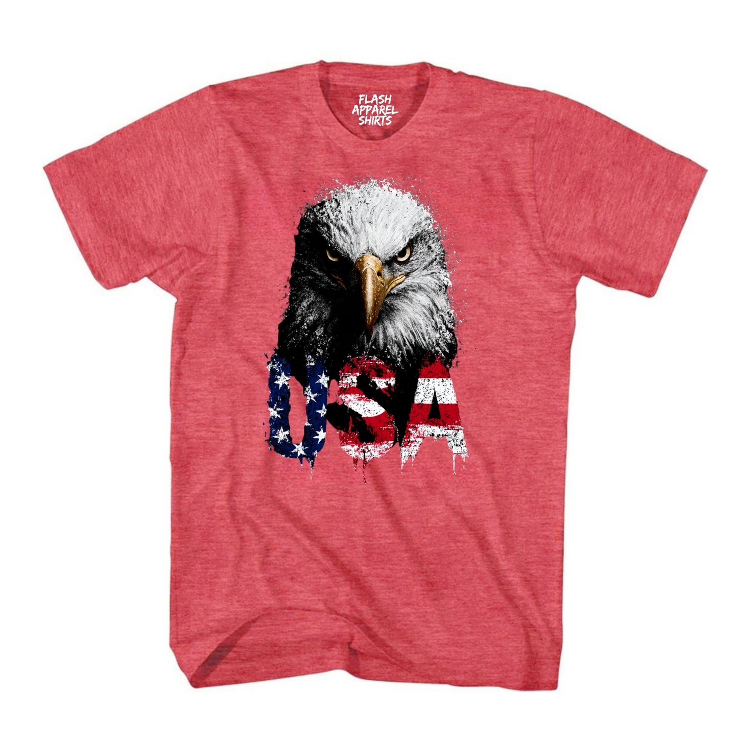 USA Bald Eagle Patriotic Graphic Tee USA T Shirt for 4th of July American Flag Shirt