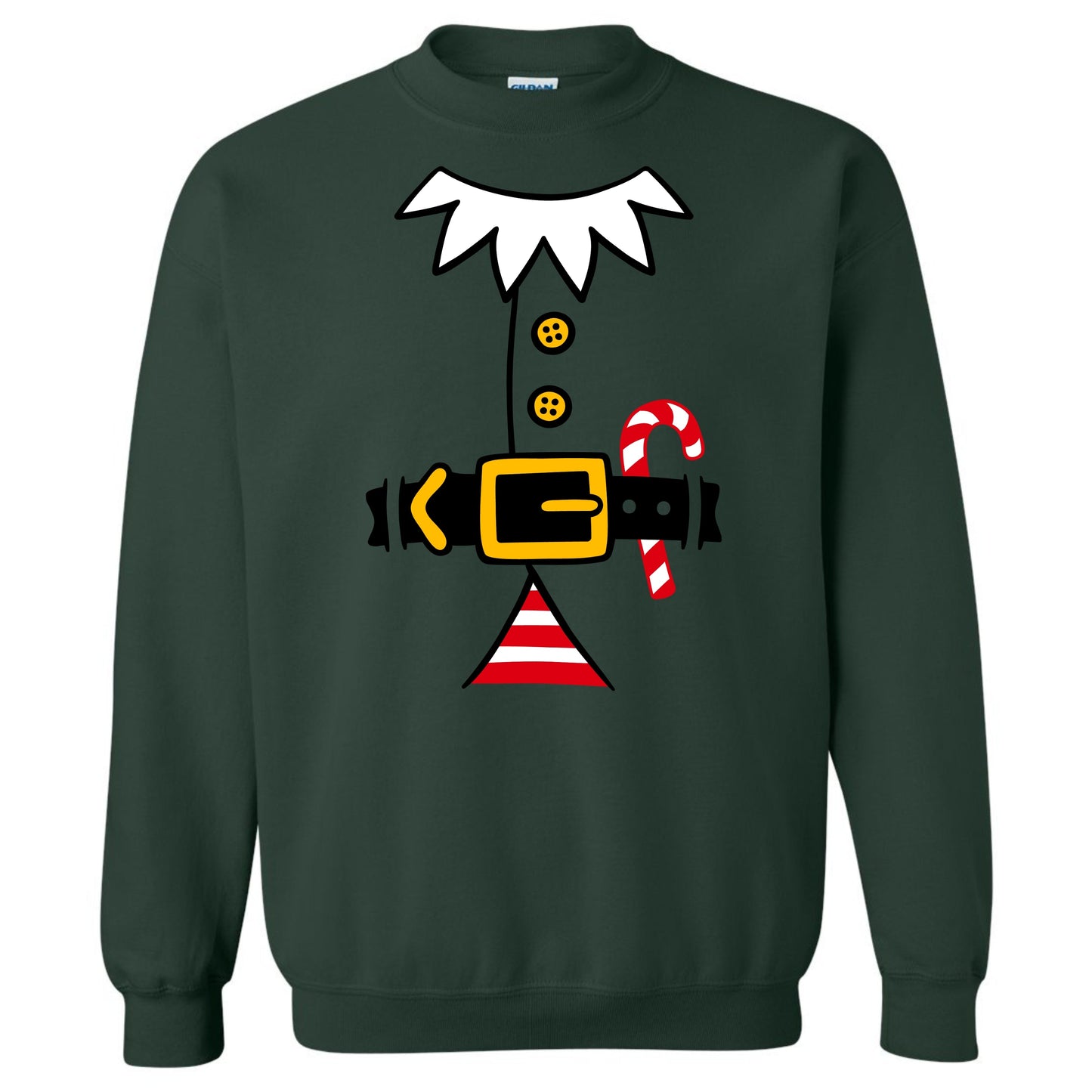 Christmas Red Elf Suit Costume Crewneck Sweatshirt