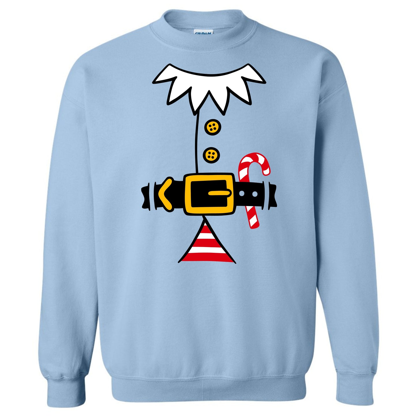 Christmas Red Elf Suit Costume Crewneck Sweatshirt
