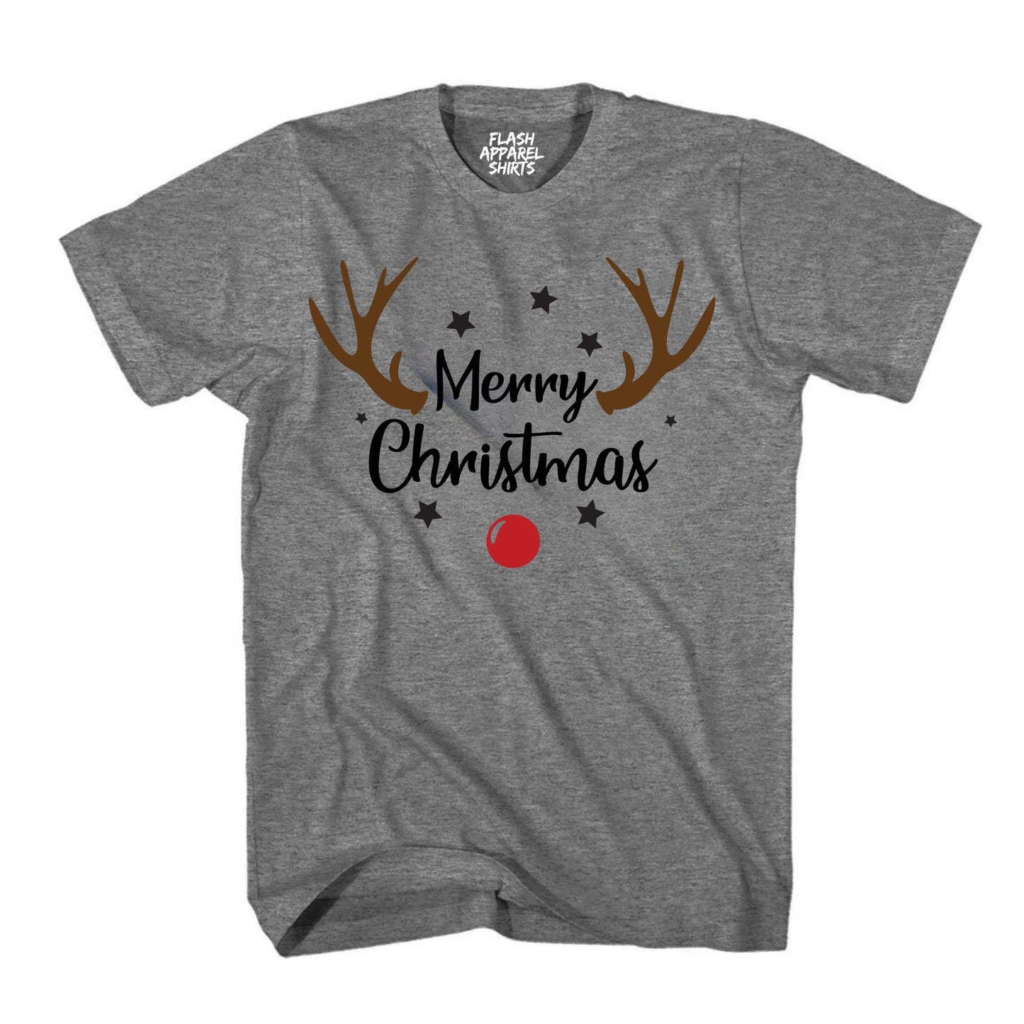 Merry Christmas Reindeer Costume T-Shirt Unisex Shirt Holiday Spirit Novelty Party Tee Size Small to 5XL