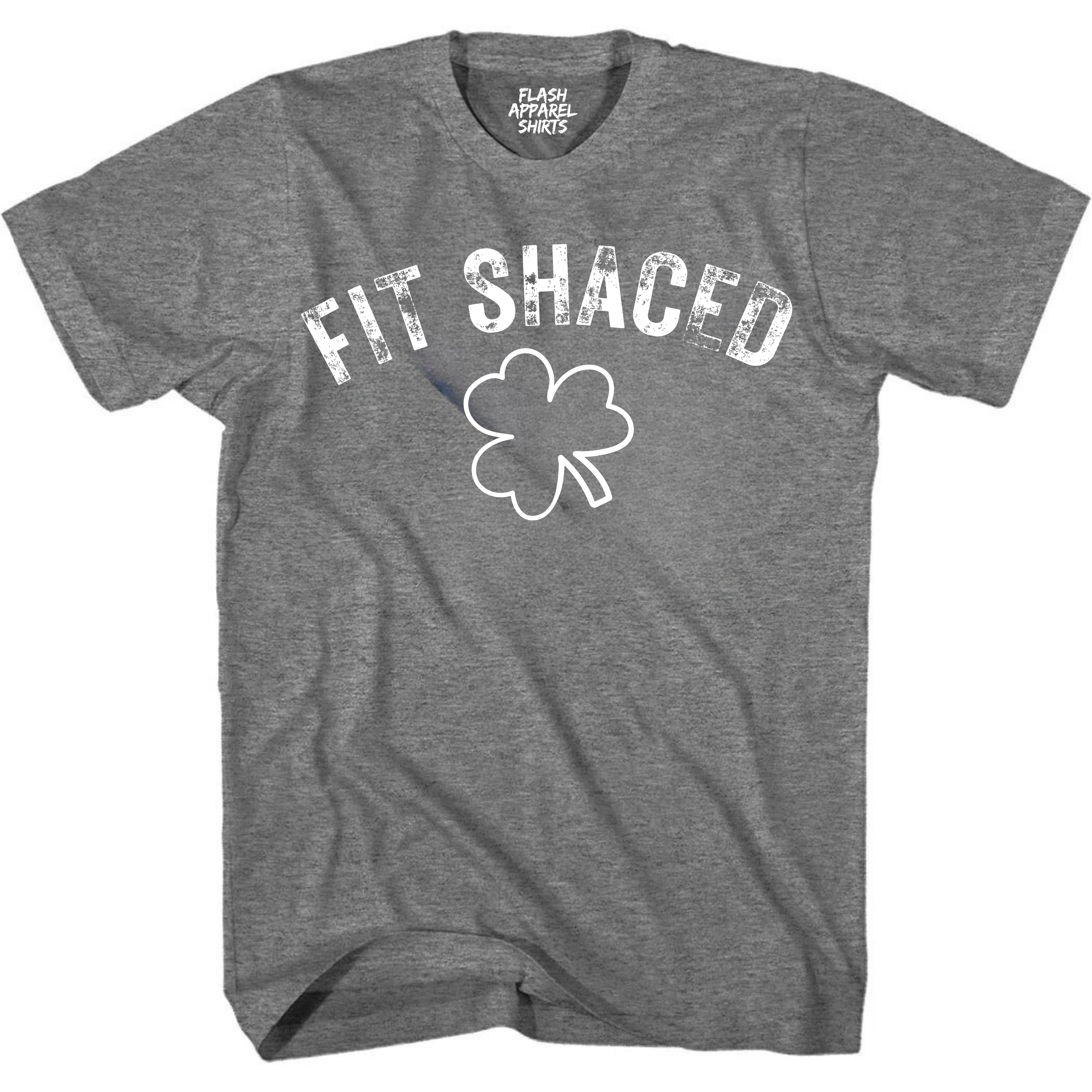 Mens St Patricks Day Shirt Fit Shaced Drunk Drinking T-Shirt Funny Tee for Men Funny Dad Joke Guys Novelty Vintage Graphic Small to 5XL