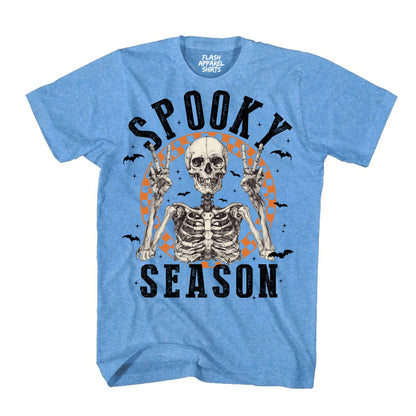 Halloween Shirt Vintage Retro Skeleton Scary Spooky Season Funny Tee Costume T-Shirt Novelty Gift T Shirt