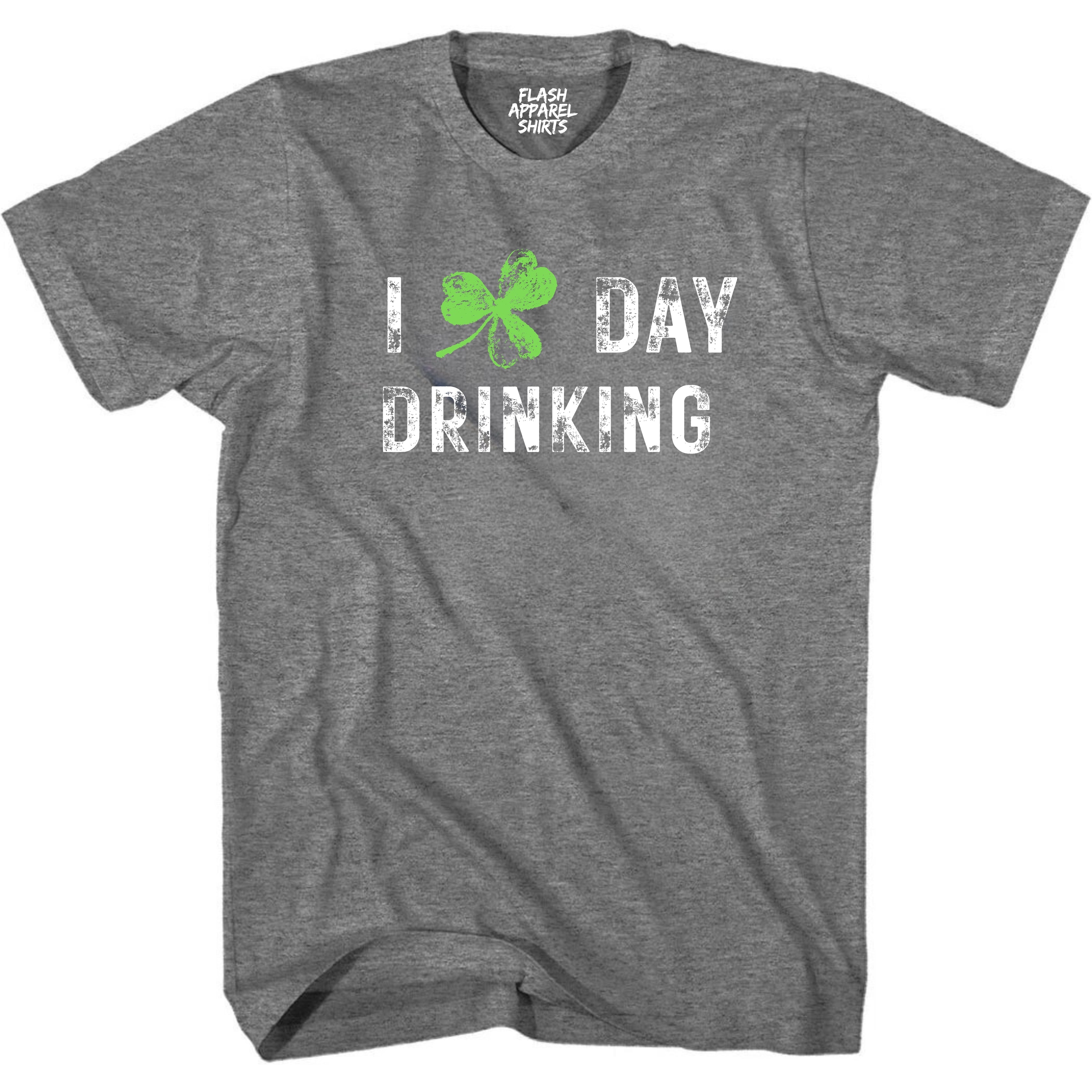 Mens St Patricks Day Shirt I Love Day Drinking T-Shirt Funny Tee for Men Funny Dad Joke Guys Novelty Vintage Graphic Small to 5XL
