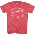 Novelty Camping Shirt Think Outside Nature Tee Happy Camper T-Shirt Gift Tee Retro Vintage Graphic Fathers Day Holiday Spirit Party Small to 5XL