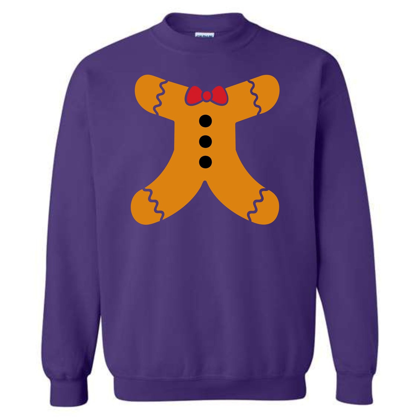 Christmas Gingerbread Man Body Holiday Crewneck Sweatshirt