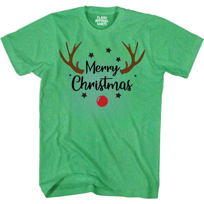 Merry Christmas Reindeer Costume T-Shirt Unisex Shirt Holiday Spirit Novelty Party Tee Size Small to 5XL