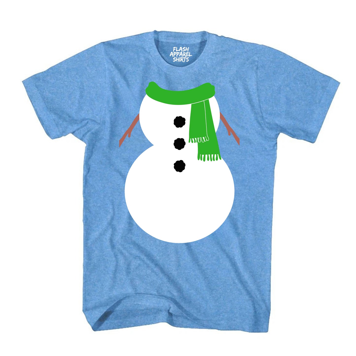 Christmas Snowman Shirt White Green Scarf Costume T-Shirt Snowman Costume Tee Suit Christmas Novelty Shirts Unisex