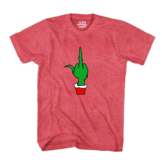 Funny Elf Shirt Green Finger Holiday Style Family Christmas Tee Costume T-Shirt