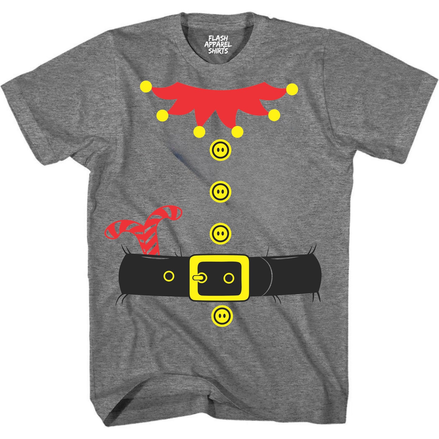 Merry Christmas Elf Novelty Costume T-Shirt Funny Unisex Holiday T-Shirt Spirit Tee Party Gift Size Small to 5XL