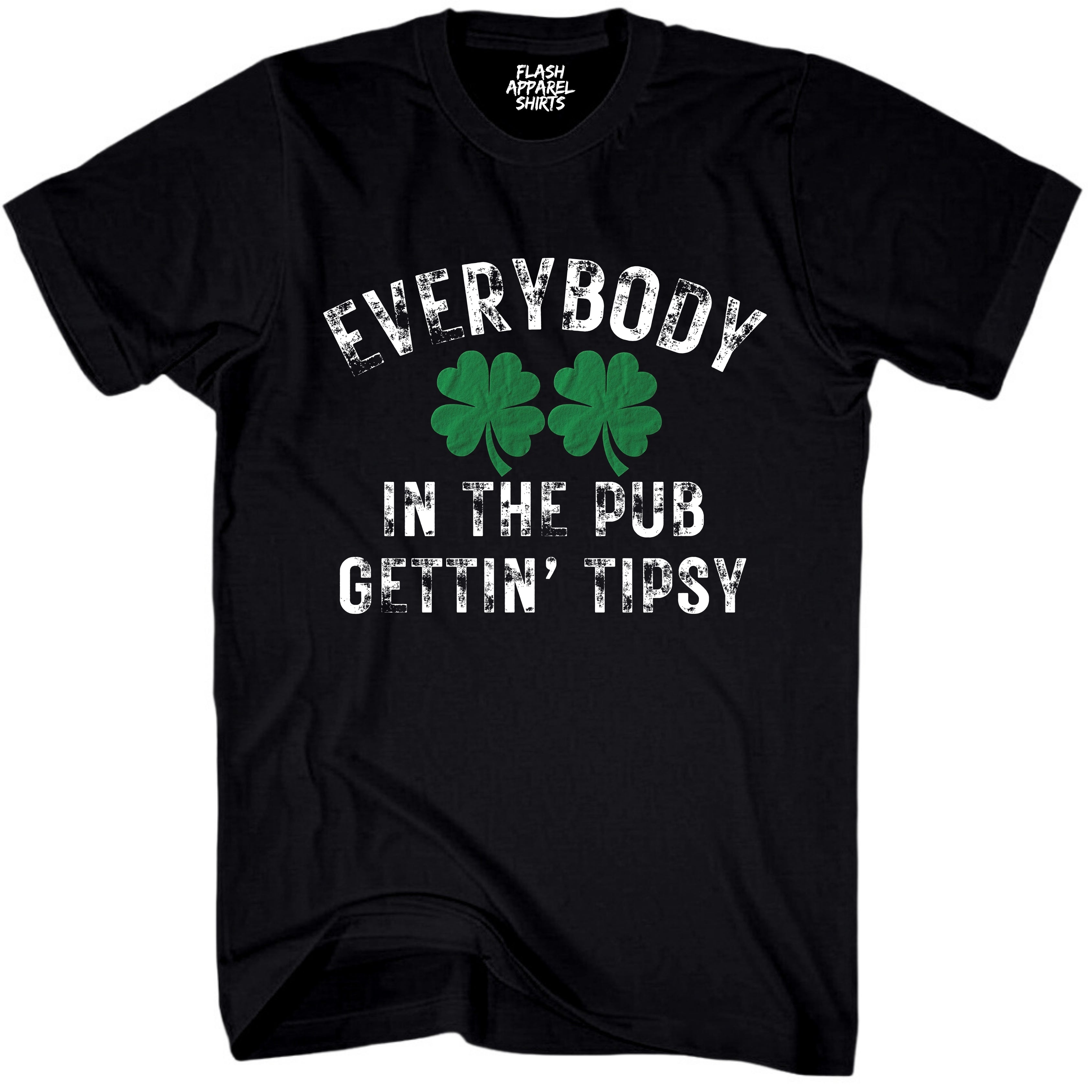 Mens St Patricks Day Shirt Everybody in The Pub Gettin Tipsy T-Shirt Funny Tee for Men Funny Dad Joke Guys Novelty Vintage Graphic Small to 5XL
