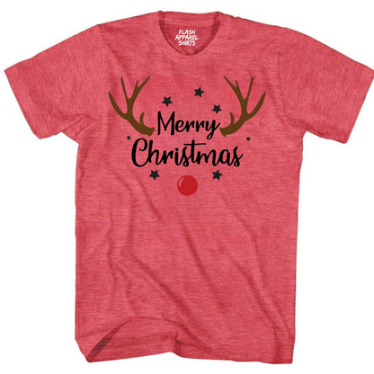 Merry Christmas Reindeer Costume T-Shirt Unisex Shirt Holiday Spirit Novelty Party Tee Size Small to 5XL