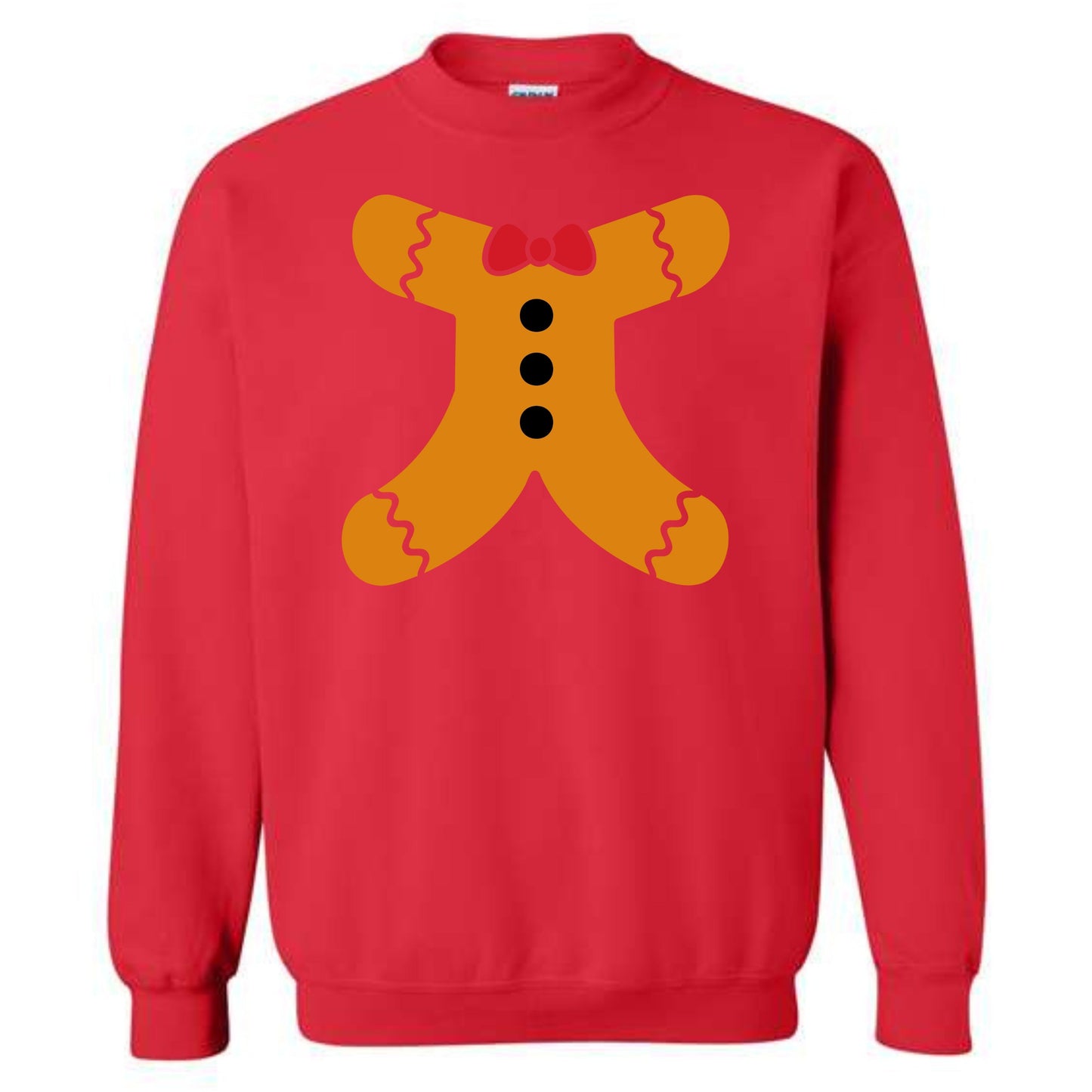 Christmas Gingerbread Man Body Holiday Crewneck Sweatshirt