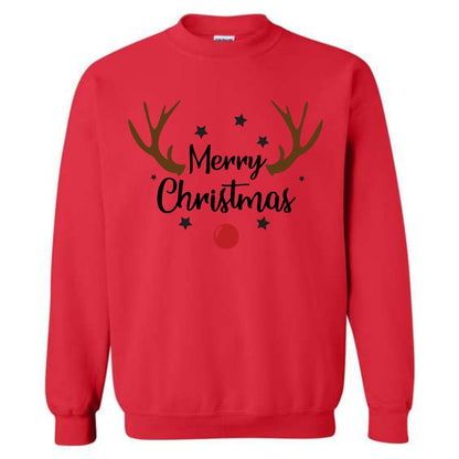 Merry Christmas Reindeer Costume Crewneck Sweatshirt