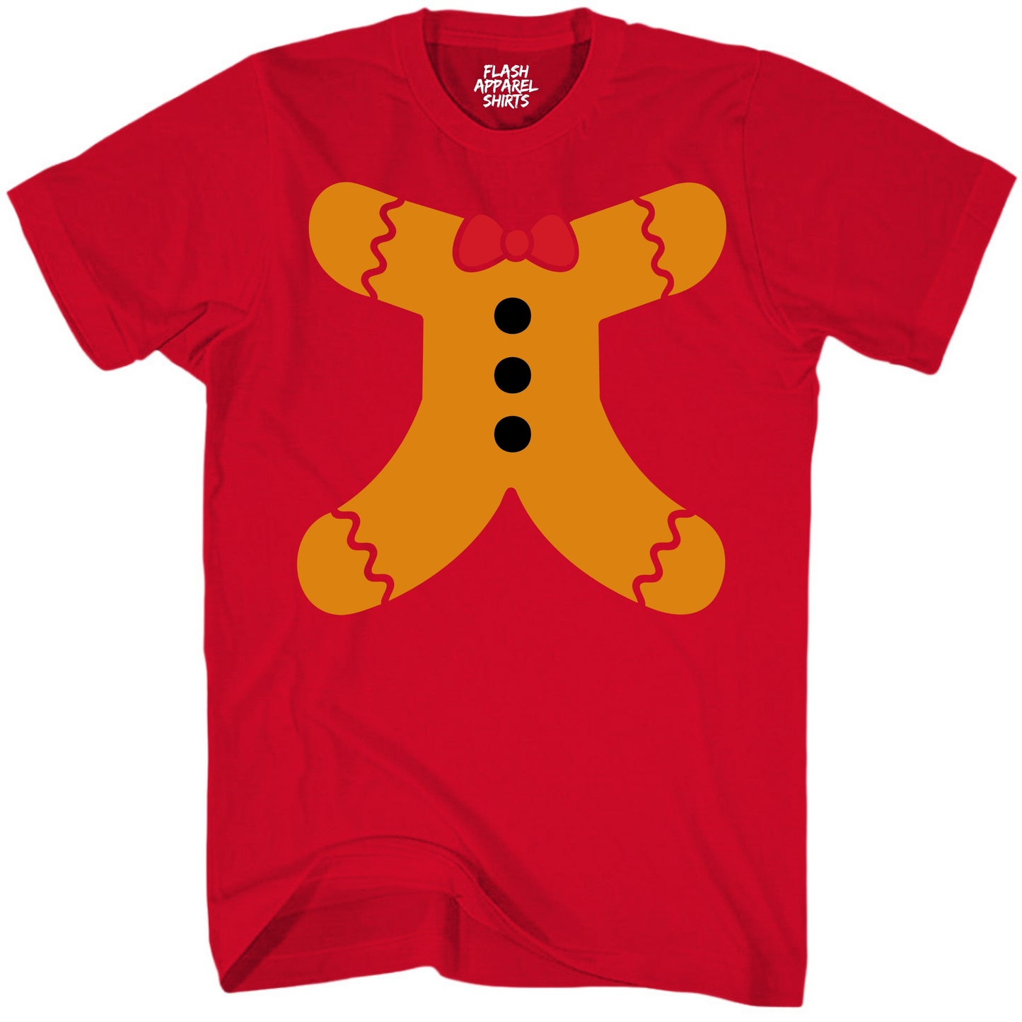 Merry Christmas Gingerbread Man Body Costume Shirt Unisex T-Shirt Holiday Spirit Novelty Tee Party Size Small to 5XL