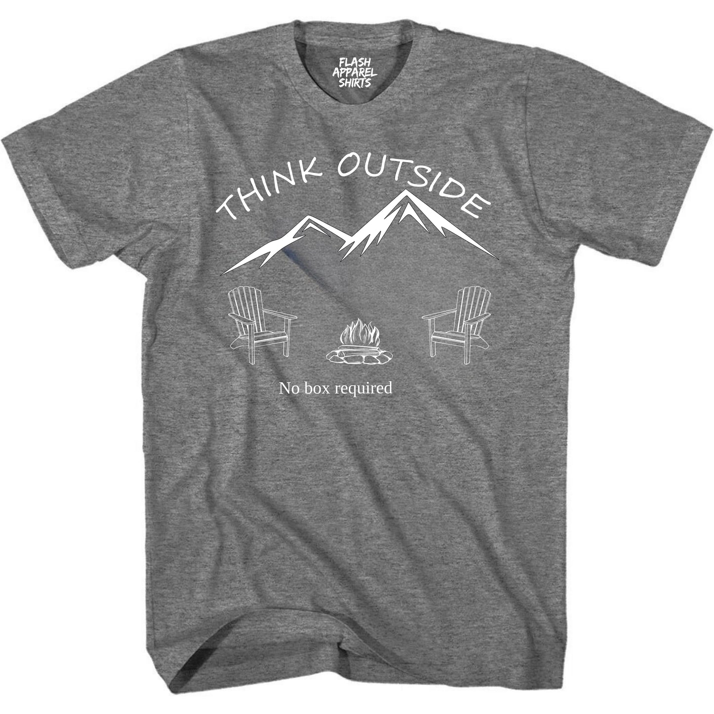 Novelty Camping Shirt Think Outside Nature Tee Happy Camper T-Shirt Gift Tee Retro Vintage Graphic Fathers Day Holiday Spirit Party Small to 5XL (Copy)