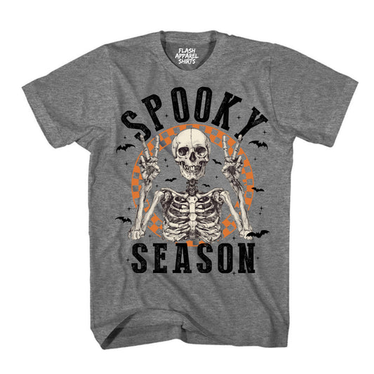 Halloween Shirt Vintage Retro Skeleton Scary Spooky Season Funny Tee Costume T-Shirt Novelty Gift T Shirt
