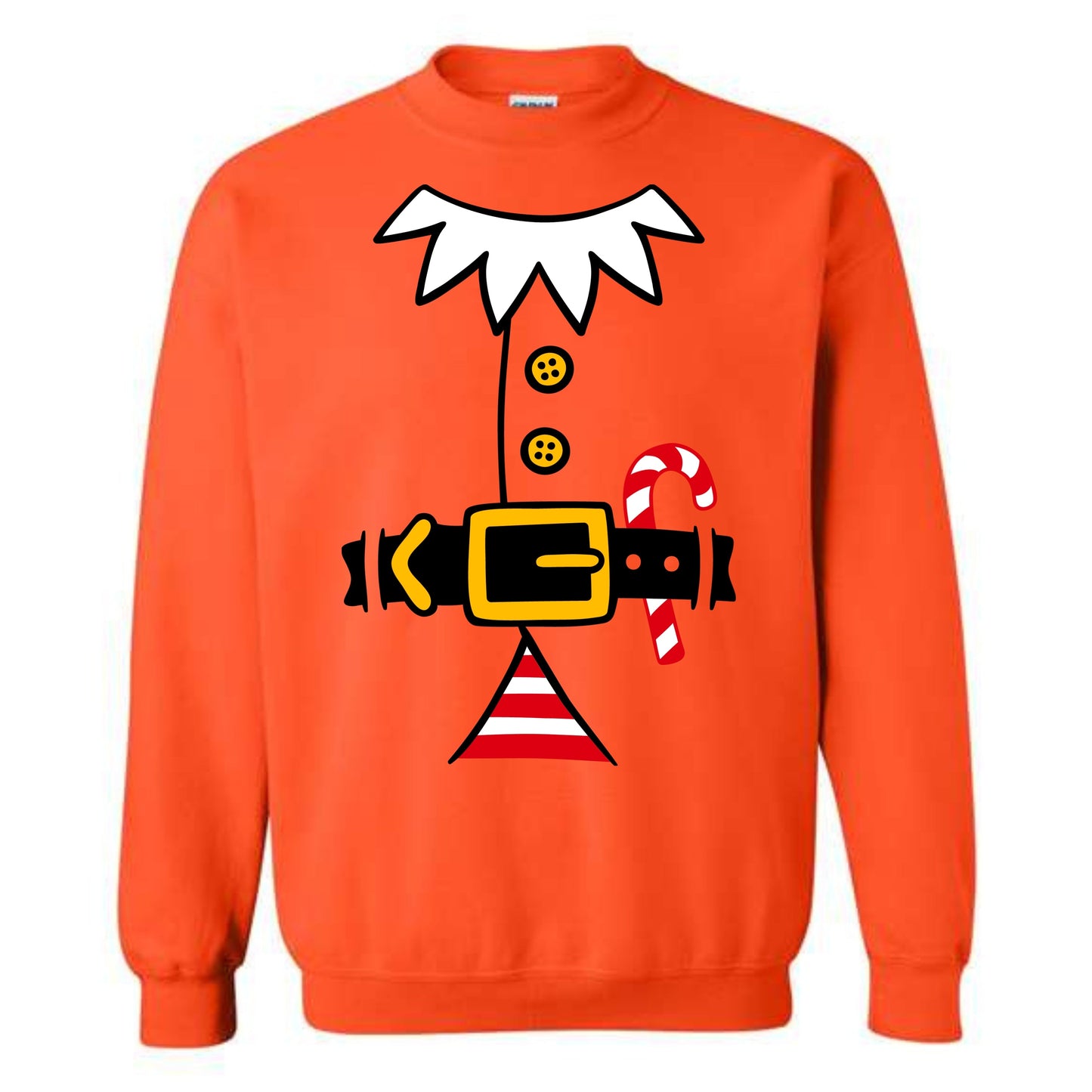 Christmas Red Elf Suit Costume Crewneck Sweatshirt
