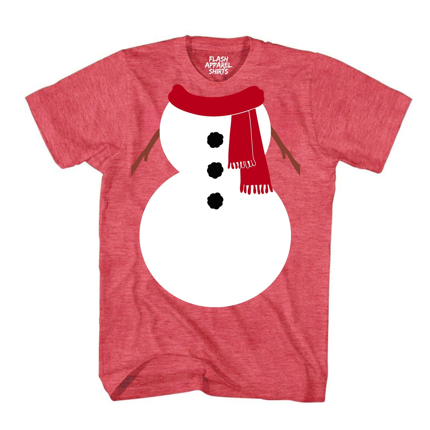 Christmas Snowman Shirt White Red Scarf Costume T-Shirt Snowman Costume Tee Suit Christmas Novelty Shirts Unisex