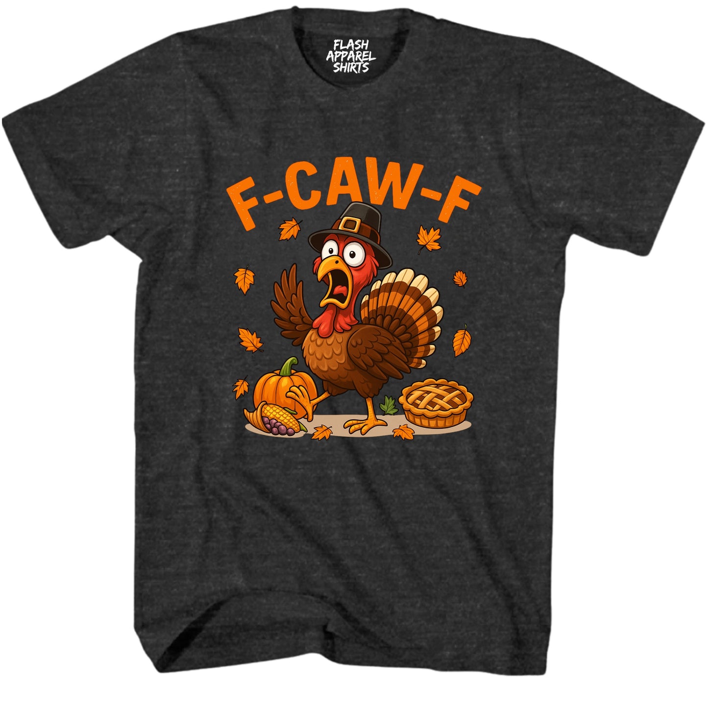 Caw Turkey Thanksgiving Shirt Gobble Bird Novelty T-Shirt Funny Adult Humor Gift Tee Shirts Men Women Small to 5XL