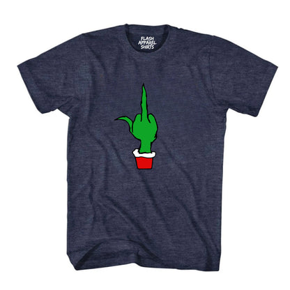 Funny Elf Shirt Green Finger Holiday Style Family Christmas Tee Costume T-Shirt