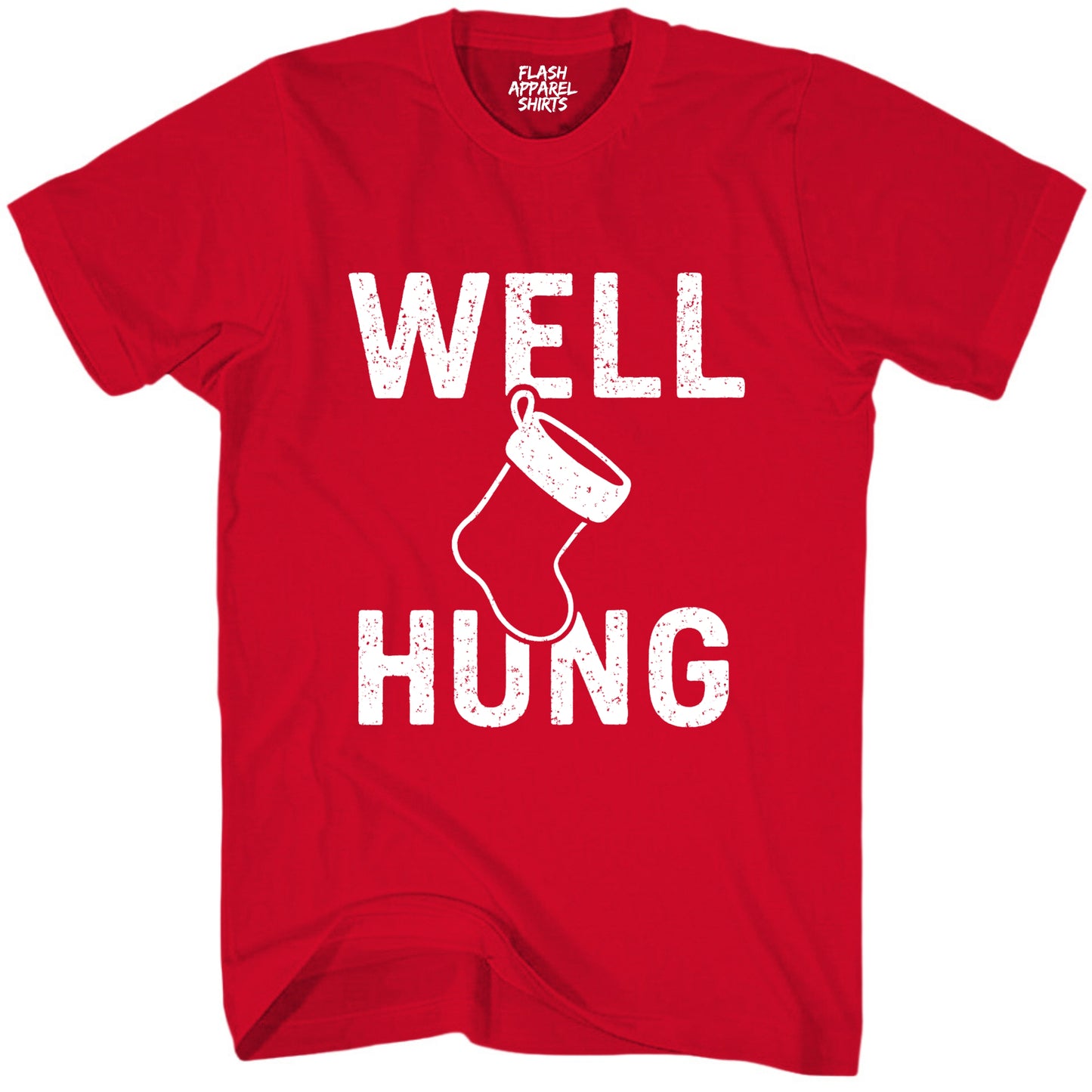 Merry Christmas Well Hung Novelty Shirt Funny Unisex Holiday T-Shirt Spirit Tee Party Gift Size Small to 5XL