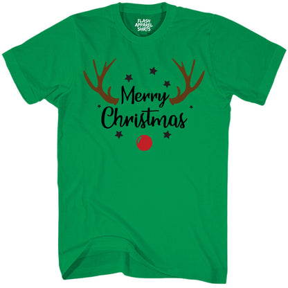 Merry Christmas Reindeer Costume T-Shirt Unisex Shirt Holiday Spirit Novelty Party Tee Size Small to 5XL