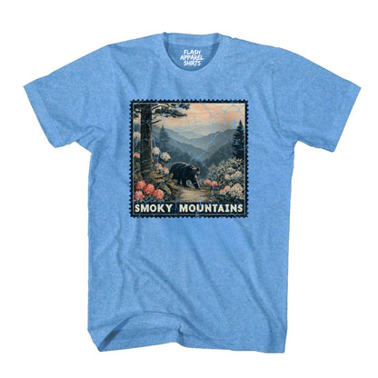 Great Smoky Mountain National Park Shirt Stamp TShirt USA Camping Hiking T-Shirt Outdoor Wildlife Nature Tee
