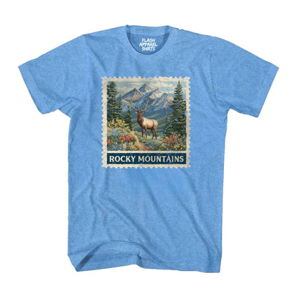 Rocky Mountain National Park Colorado Moose Shirt Stamp TShirt USA Camping Hiking T-Shirt Outdoor Wildlife Nature Tee