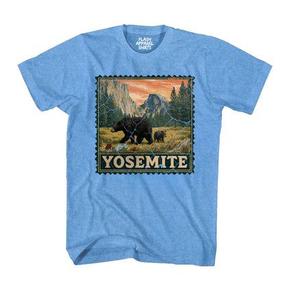 Yosemite National Park Half Dome Souvenir Shirt Stamp TShirt USA Camping Hiking T-Shirt Outdoor Wildlife Nature Tee