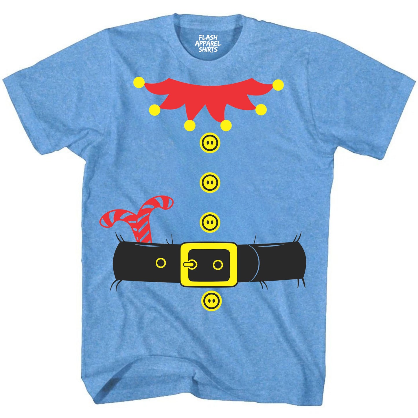 Merry Christmas Elf Novelty Costume T-Shirt Funny Unisex Holiday T-Shirt Spirit Tee Party Gift Size Small to 5XL