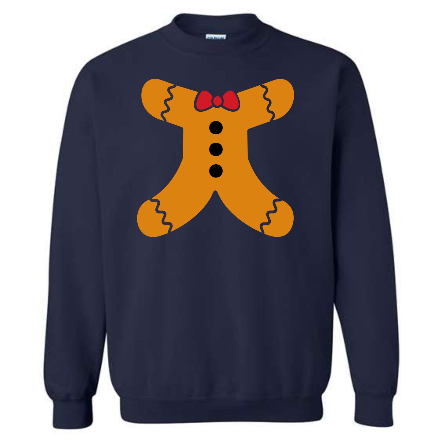 Christmas Gingerbread Man Body Holiday Crewneck Sweatshirt