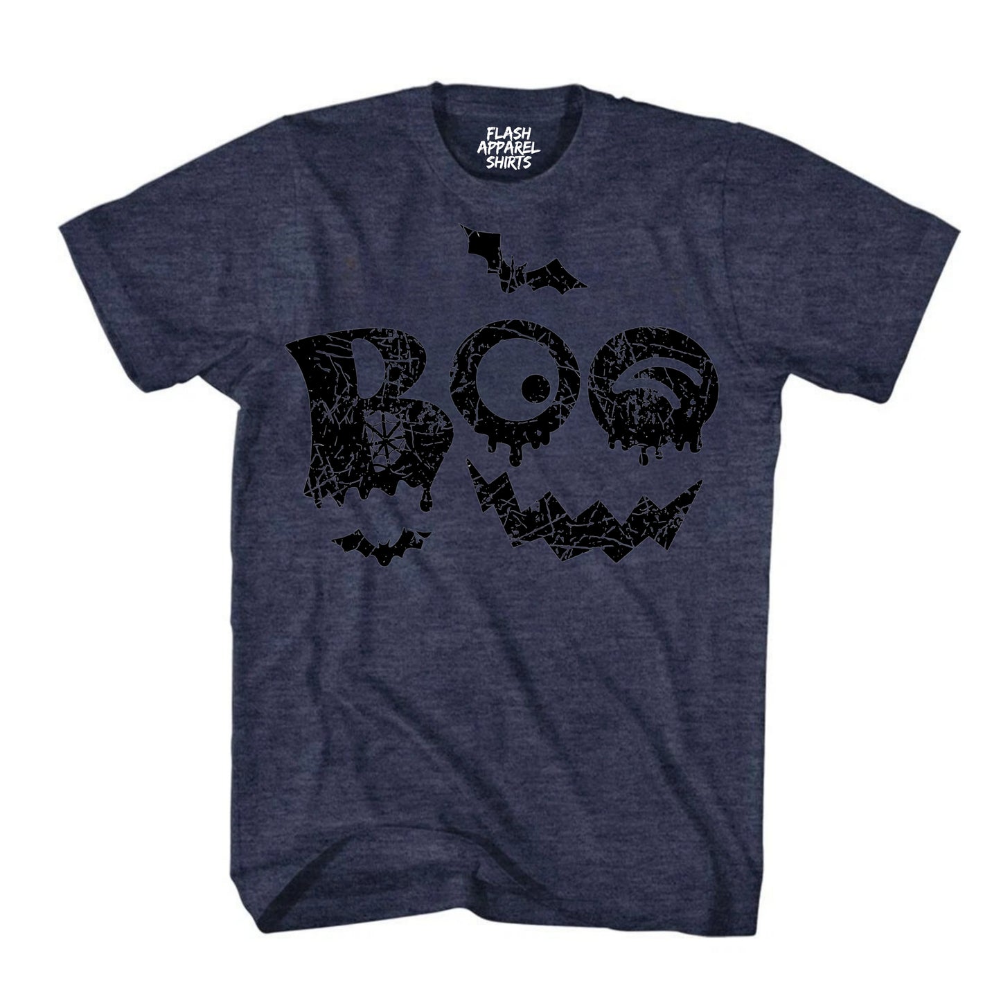 Halloween Shirt Vintage Boo Funny Tee Costume T-Shirt Gift Spooky Spiderweb Bats