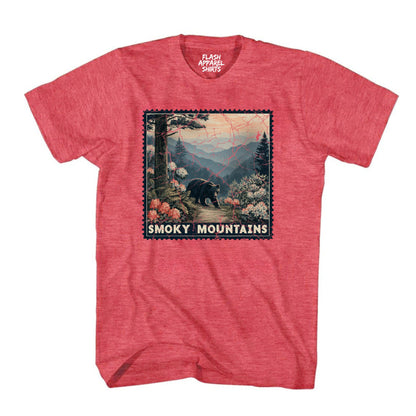 Great Smoky Mountain National Park Shirt Stamp TShirt USA Camping Hiking T-Shirt Outdoor Wildlife Nature Tee