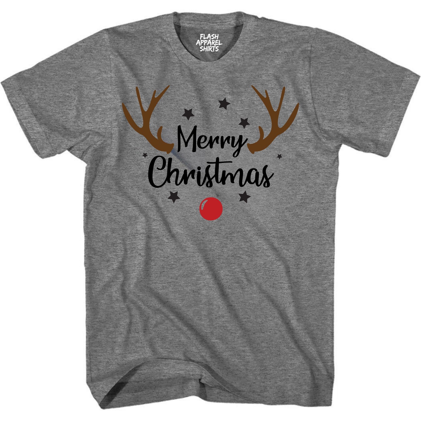 Merry Christmas Reindeer Costume T-Shirt Unisex Shirt Holiday Spirit Novelty Party Tee Size Small to 5XL