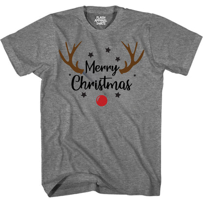 Merry Christmas Reindeer Costume T-Shirt Unisex Shirt Holiday Spirit Novelty Party Tee Size Small to 5XL