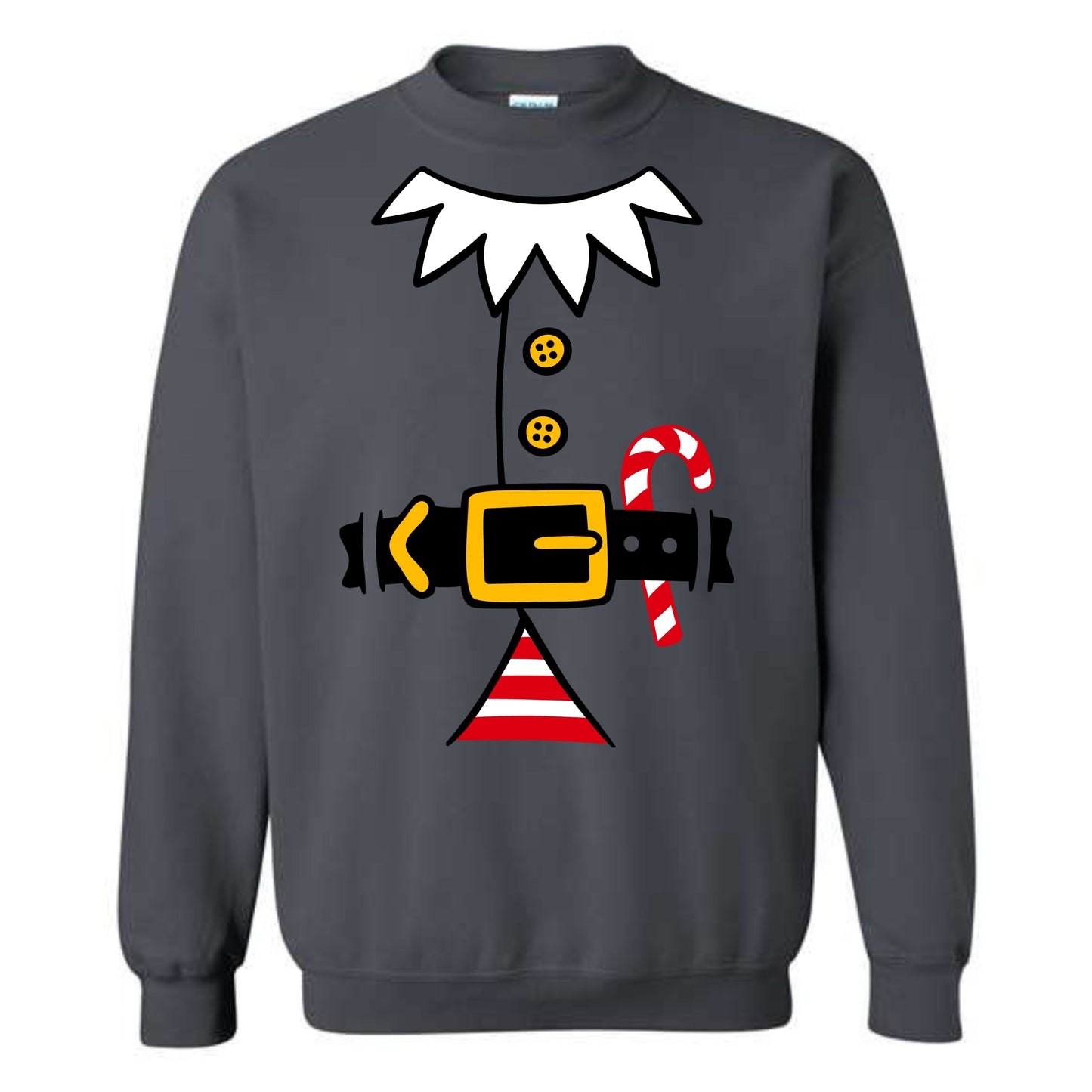 Christmas Red Elf Suit Costume Crewneck Sweatshirt