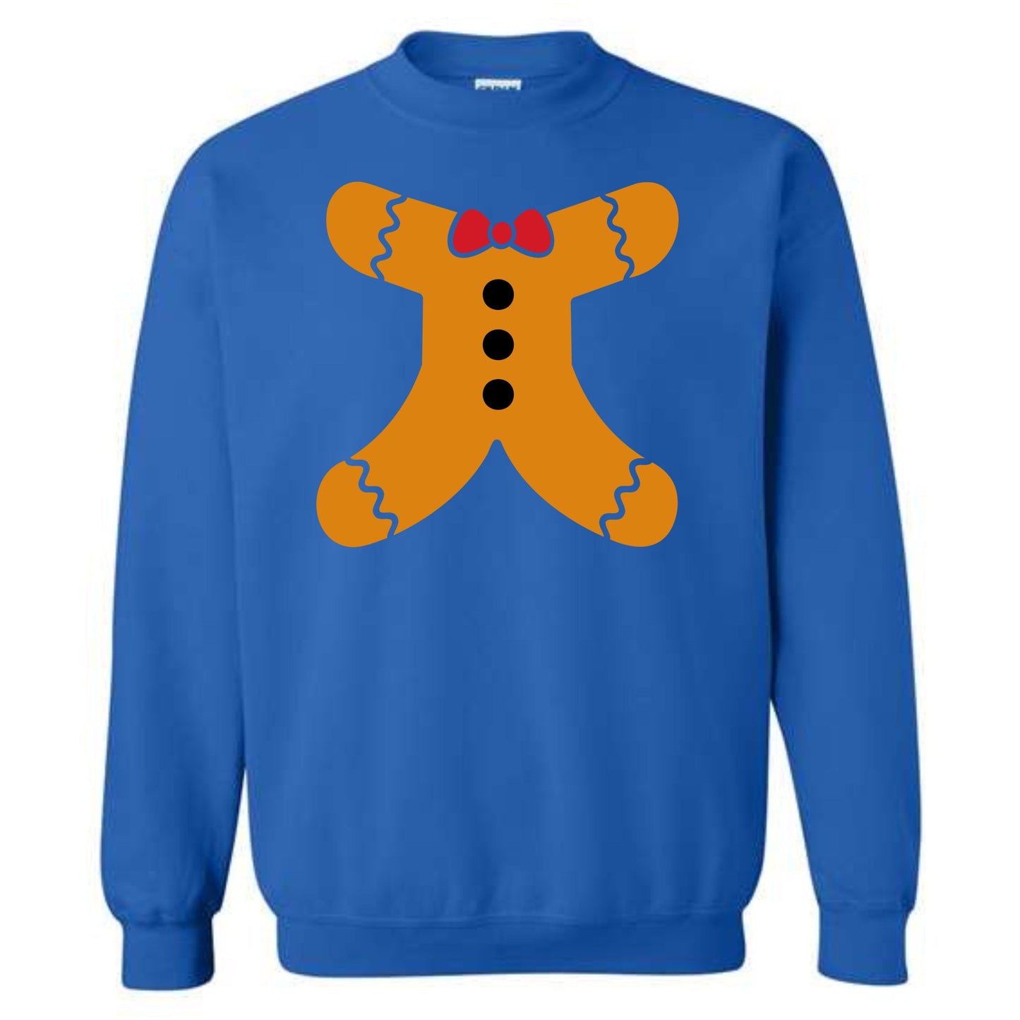 Christmas Gingerbread Man Body Holiday Crewneck Sweatshirt