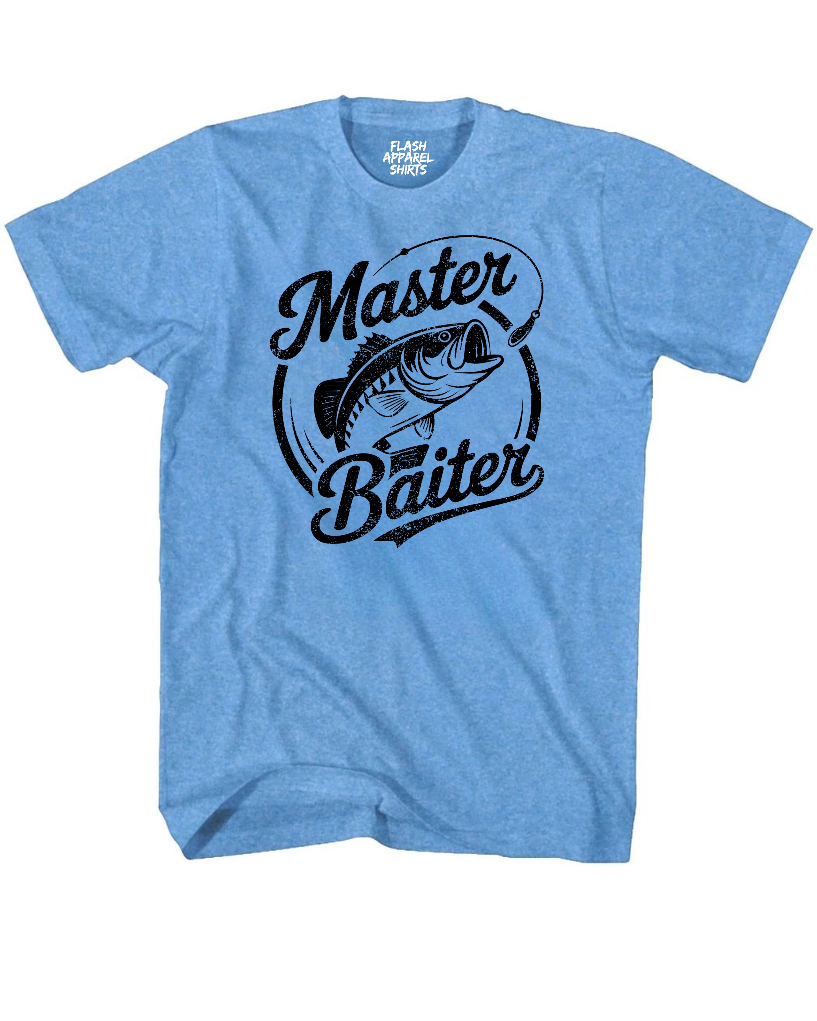 Funny Fishing Humor T-Shirt Fisherman Jokes Master Baiter Men Tee Shirt Novelty Gift Fathers Day Shirt