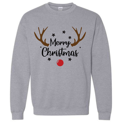 Merry Christmas Reindeer Costume Crewneck Sweatshirt