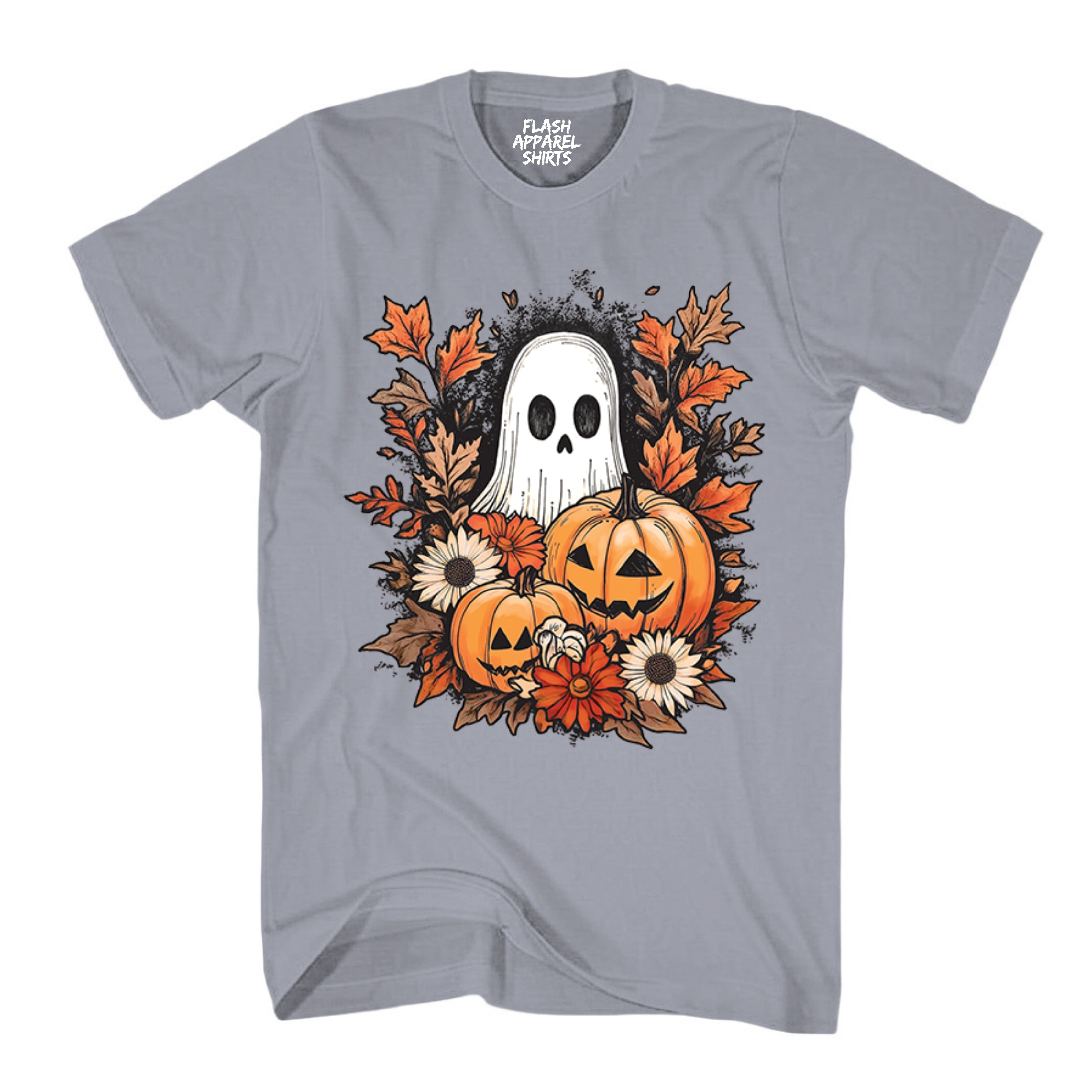 Halloween Pumpkin Spooky Ghost T-Shirt Jack O’Lantern Shirt Spooky Tee Dancing Retro Scary T-Shirt Novelty Gift T Shirt
