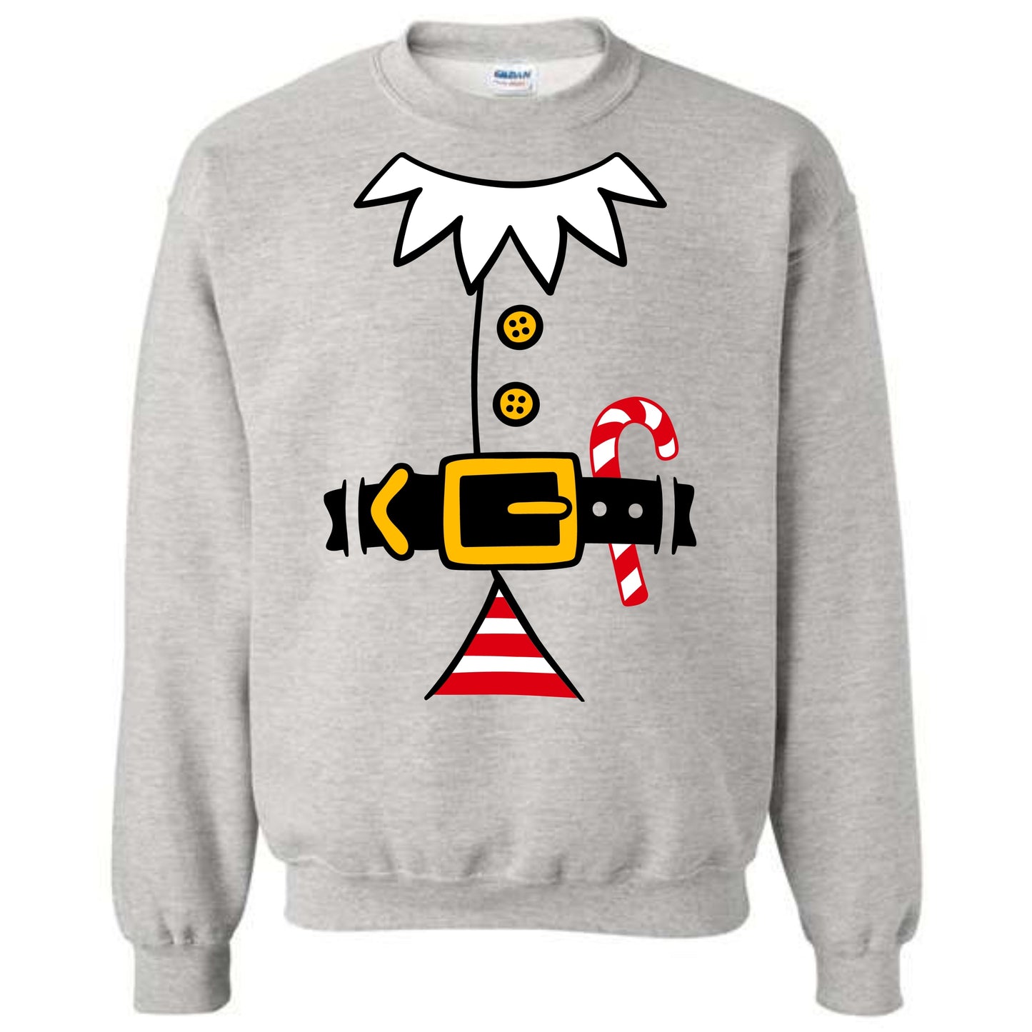 Christmas Red Elf Suit Costume Crewneck Sweatshirt