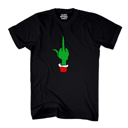 Funny Elf Shirt Green Finger Holiday Style Family Christmas Tee Costume T-Shirt