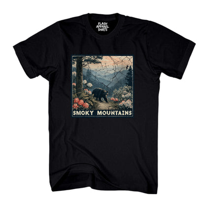 Great Smoky Mountain National Park Shirt Stamp TShirt USA Camping Hiking T-Shirt Outdoor Wildlife Nature Tee