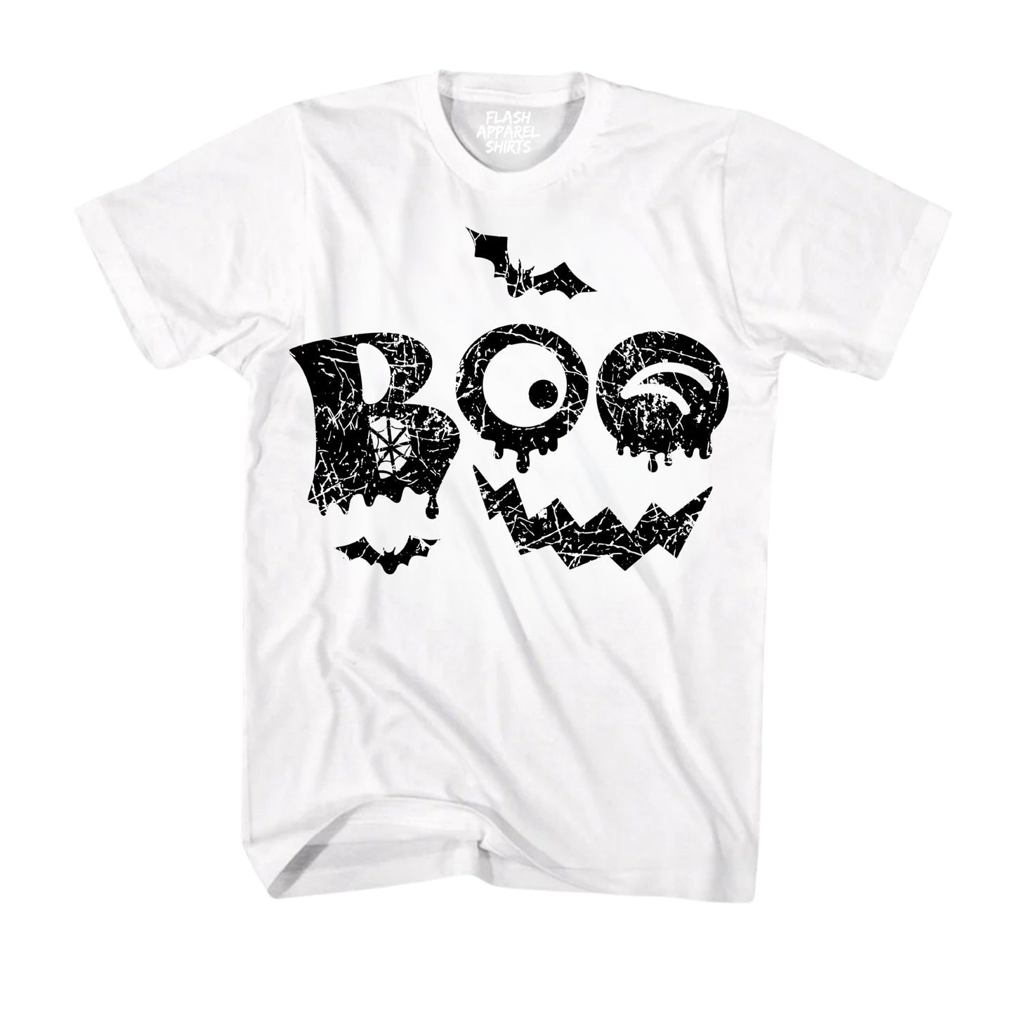 Halloween Shirt Vintage Boo Funny Tee Costume T-Shirt Gift Spooky Spiderweb Bats