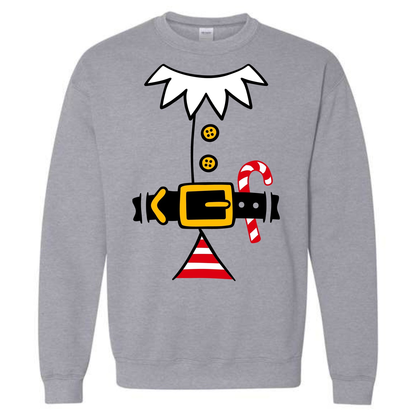 Christmas Red Elf Suit Costume Crewneck Sweatshirt