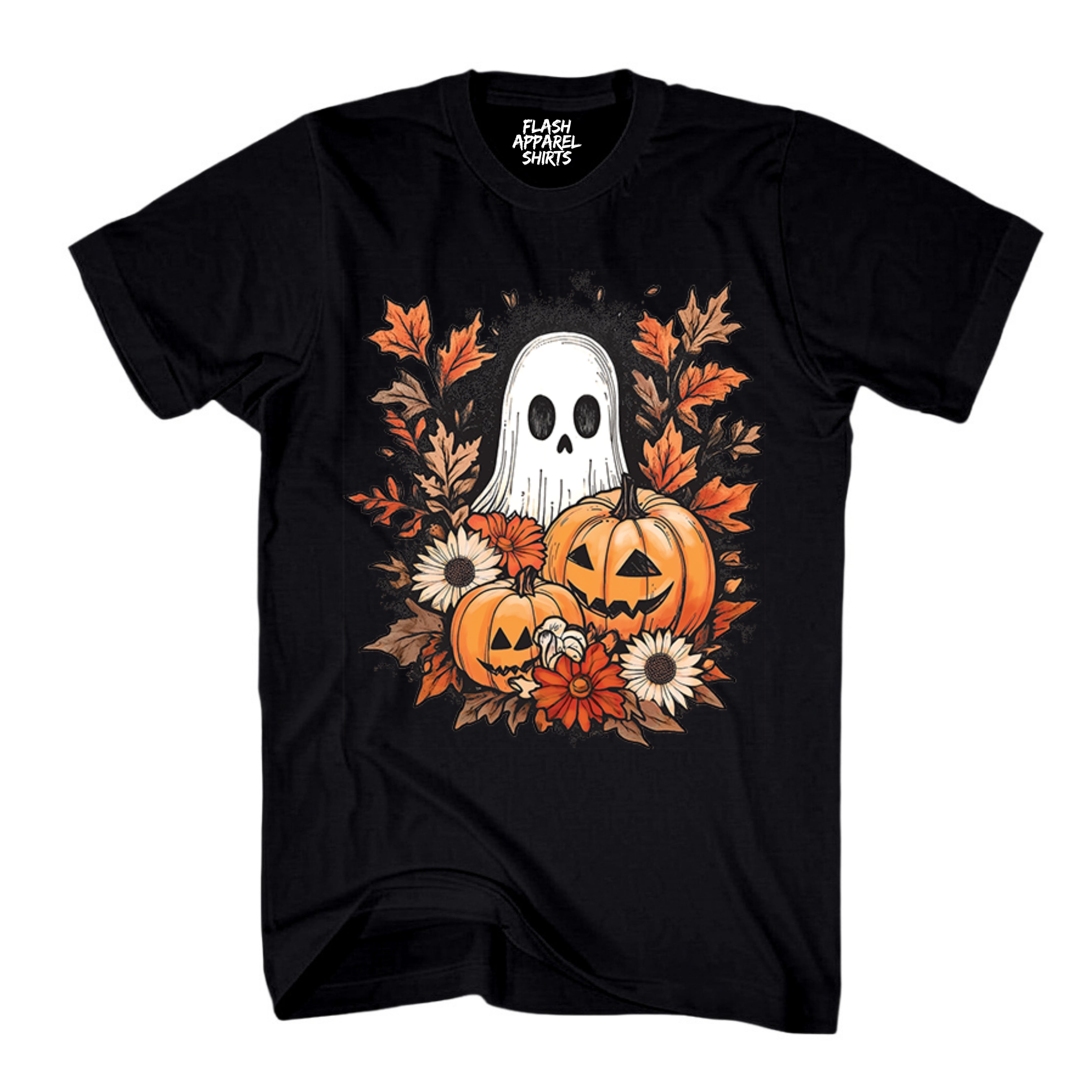 Halloween Pumpkin Spooky Ghost T-Shirt Jack O’Lantern Shirt Spooky Tee Dancing Retro Scary T-Shirt Novelty Gift T Shirt